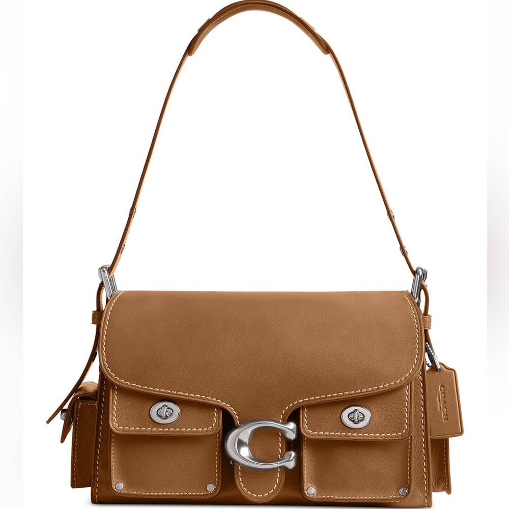 Coach Cargo Tabby Turnlock Soft Leather Shoulder Bag